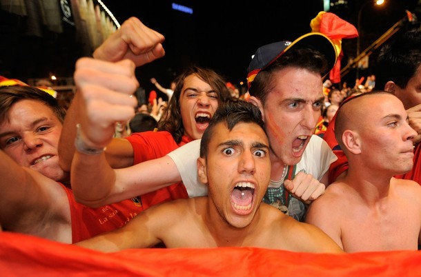 Niềm vui chiến thắng của Tây Ban Nha.